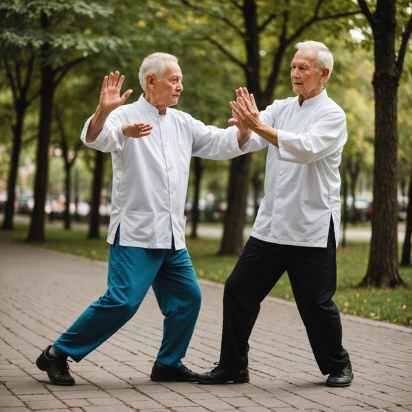 Comment l'entraînement en self-défense est-il adapté pour les personnes âgées dans le cadre du Tai Chi?